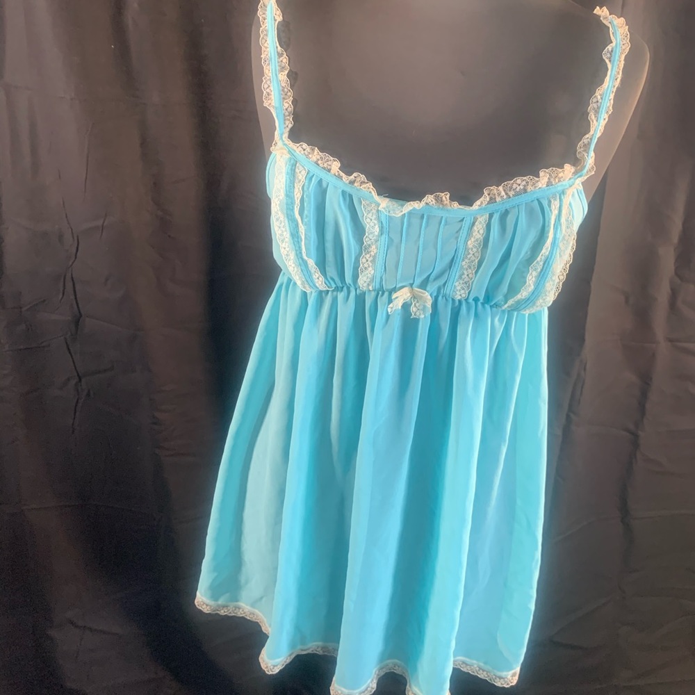 EUC Victoria's Secret Blue Baby Doll - Large